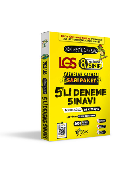2026 LGS 8. Sınıf Deneme Paketi Yazarlar Karması SARI PAKET Tüm Konuları Kapsar Yeni Nesil Sorular