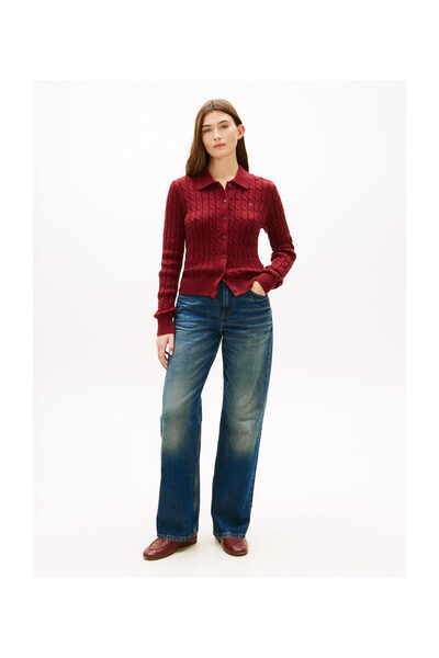 Tommy Hilfiger WW0WW48476 0KR L CO CABLE MID GG POLO CARDI