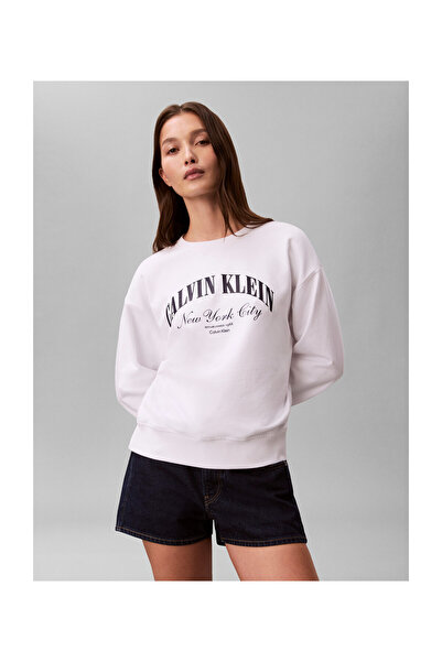 Calvin Klein Γυναικείο φούτερ με λογότυπο και γραφικά σχέδια, με λαιμόκοψη πο...