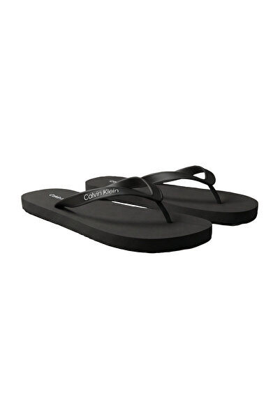 Calvin Klein Ανδρικές μαύρες παντόφλες με λογότυπο μάρκας, κατάλληλες για καθ...