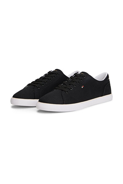 Tommy Hilfiger Γυναικείο μαύρο αθλητικό παπούτσι με λογότυπο μάρκας, κατάλληλ...