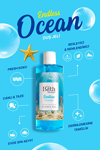 THE BATH FACTORY Nemlendirici Ve Besleyici Endless Ocean Duş Jeli 400 ml