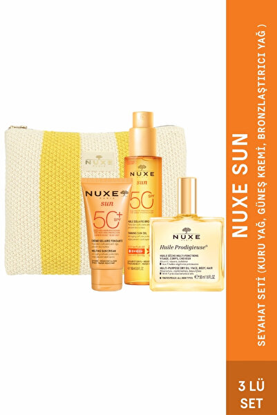Nuxe Seyahat Seti (Kuru Yağ, Güneş Kremi, Bronzlaştırıcı Yağ )
