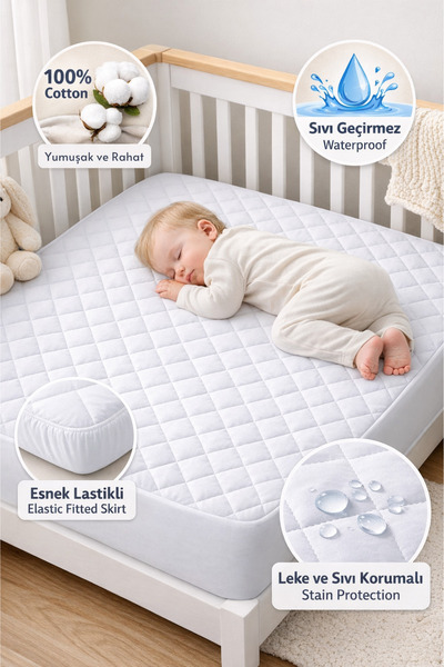 Formeya 100% βαμβακερά καπιτονέ εφαρμοστά βρεφικά στρώματα-παιδικά στρώματα, ...