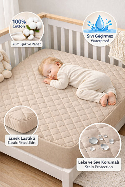 Formeya Saltele pentru copii 100% bumbac matlasate, rezistente la apa, saltel...