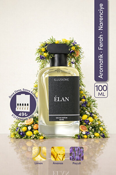 ILLUSIONE FRAGRANCE Élan Edp Erkek Parfüm 100ml | Aromatik-fresh-füjer | Limo...
