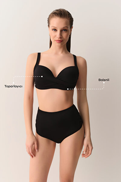 SUWEN Μπικίνι μπλουζάκι με στριφτό κορσέ μπροστά