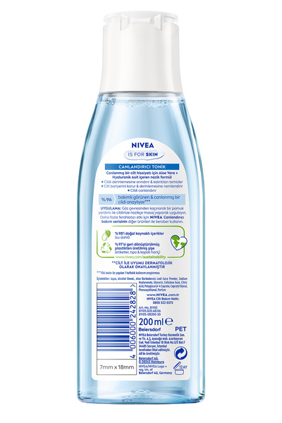 NIVEA Canlandırıcı Tonik 200ml, Arındırıcı, Nemlendirici,Normal,Karma Ciltler