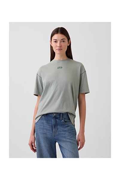 GAP Γυναικείο T-Shirt Μέγεθος XS Πράσινο Γκαζόν 103color 100% Βιολογικό Βαμβάκι