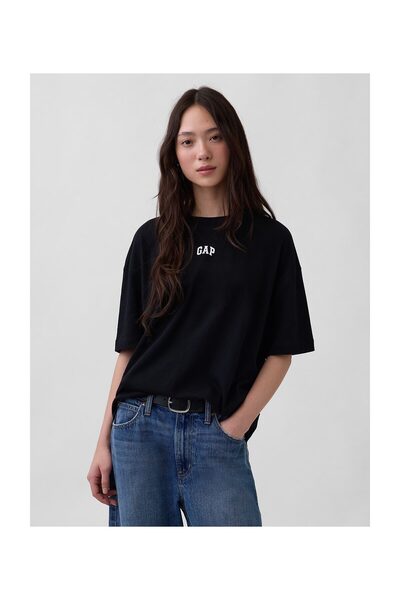 GAP Γυναικείο T-Shirt, Μέγεθος S, Μαύρο, 100% Βιολογικό Βαμβάκι