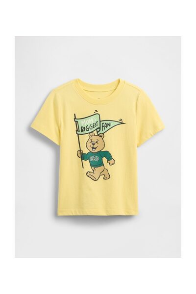 GAP Μπλουζάκι Αγόρι Νήπιο 5 ετών Μέγεθος Ανοιξιάτικο Κίτρινο 100% Βαμβάκι