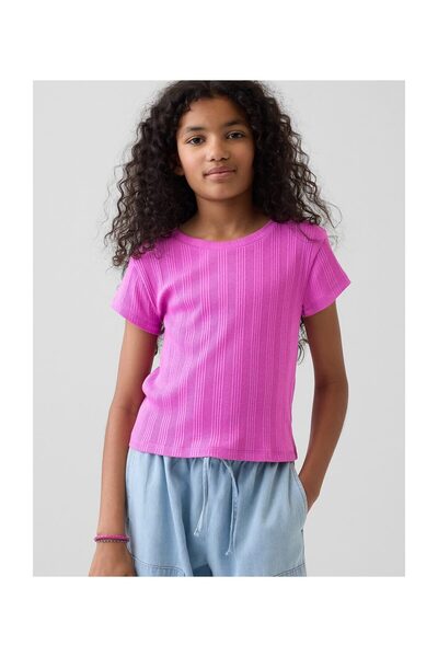 GAP Μπλουζάκι ΚΟΡΙΤΣΙΩΝ ΜΕΓΕΘΟΣ S ΝΕΟΝ ΡΟΖ ΦΩΣΦΟΡΙΖΟΝΤΑΣ 38% Μοντάλ