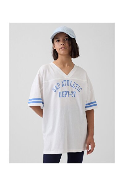 GAP Μπλουζάκι ΚΟΡΙΤΣΙΩΝ ΝΕΟ ΕΚΡΟΥ χρώμα 100% Βαμβάκι Καλύτερο Βαμβάκι (BCI)