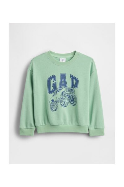 GAP Φούτερ για αγόρι νήπιο, Μέγεθος 3 ετών, Χρώμα ENDIVE, 79% Βαμβάκι Better ...