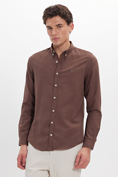 Tudors Ανδρικό εφαρμοστό Slim Fit ίσιο αθλητικό πουκάμισο με κουμπιά και γιακ...