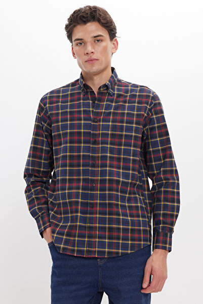 Tudors Ανδρικό βαμβακερό πουκάμισο με κανονική εφαρμογή με κλασικό γιακά με κ...