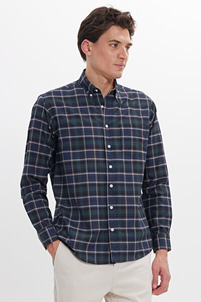 Tudors Ανδρικό βαμβακερό πουκάμισο με κανονική εφαρμογή με κλασικό γιακά με κ...