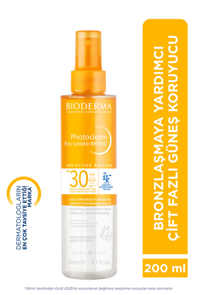 Bioderma Photoderm Bronz Sun SPF30 Yüz,Vücut, Saç İçin Çift Fazlı Bronzlaştır...