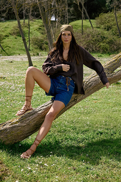 Συλλογή Trendyol Σκούρο Μπλε More Sustainable City Boy Ψηλόμεσο 100% Βαμβακερ...