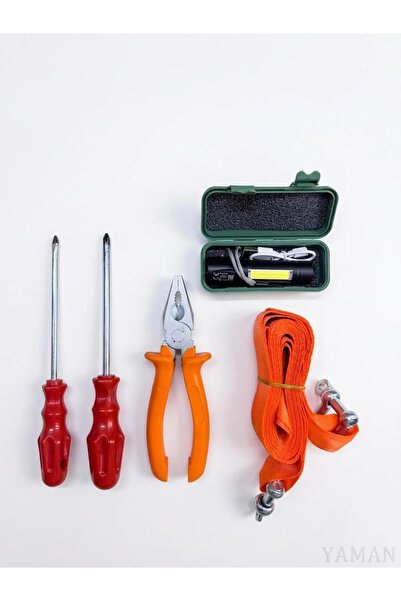 YAMAN Trafik Seti Yeni Müfredata Uygun Çeki Halatı Fener Pense Tornavida