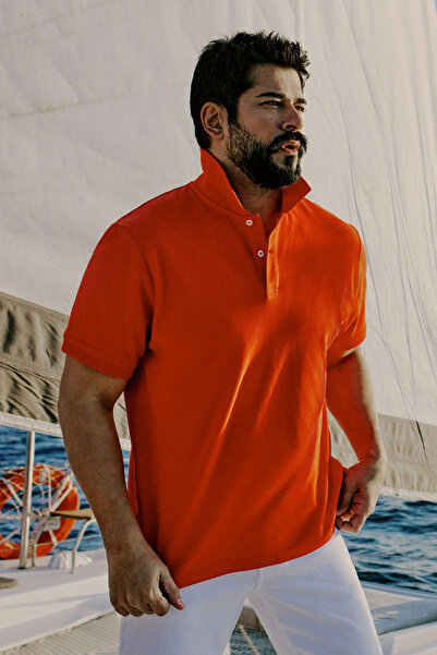 ALTINYILDIZ CLASSICS Ανδρικό μπλουζάκι Polo με μοτίβο με ρόδι - 100% βαμβακερ...