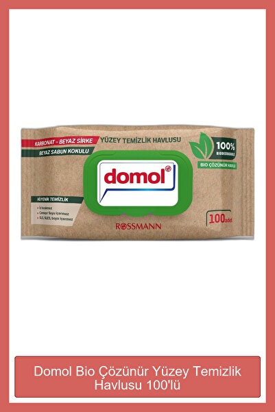 DOMOL Bio Çözünür Yüzey Temizlik Havlusu 100'lü