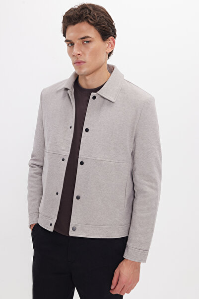 Tudors Ανδρικό παλτό εφαρμοστό Slim Fit Double Με τσέπες Κλείσιμο με τρουκ τε...