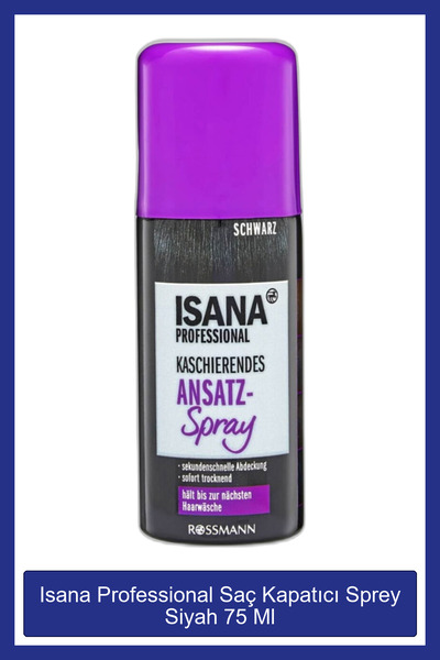 Isana Professional Professional Saç Kapatıcı Sprey Siyah 75 Ml