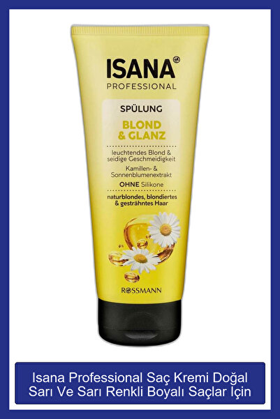 Isana Professional Professional Saç Kremi Doğal Sarı Ve Sarı Renkli Boyalı Sa...