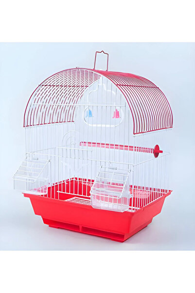 GÖKMER PET Kuş Kafesi Metal GOKMER A100 30x23x38 cm – Çift Kapılı, Çift Yemli...