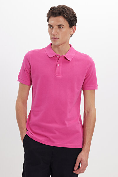 Tudors Ανδρικό μπλουζάκι με λεπτή εφαρμογή, 100% βαμβακερό, κοντομάνικο, με λ...