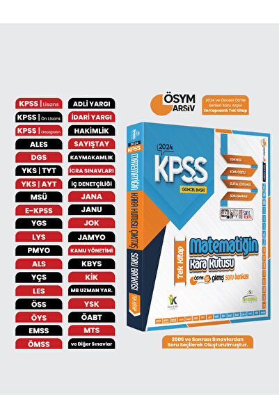 Kpss Matematiğin Kara Kutusu Tek Kitap En Kapsamlı Çıkmış Soru Bankası Çözümlü Konu Özetli