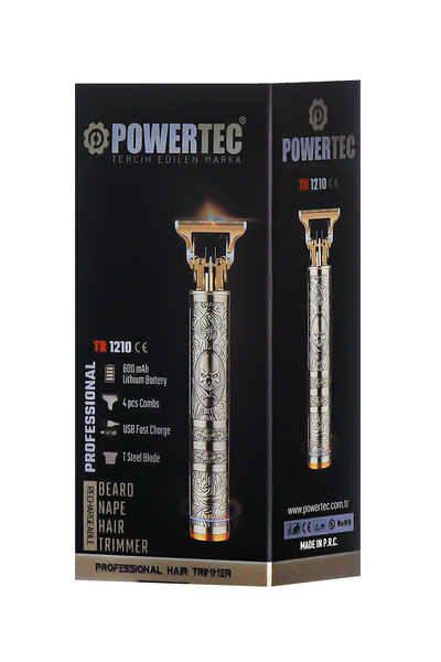 POWERTEC TR-1210 Profesyonel Usb Şarjlı Sakal Vücut Kıl Tüy Alma Kadın Erkek Lazer Öncesi Epilasyon Makinesi