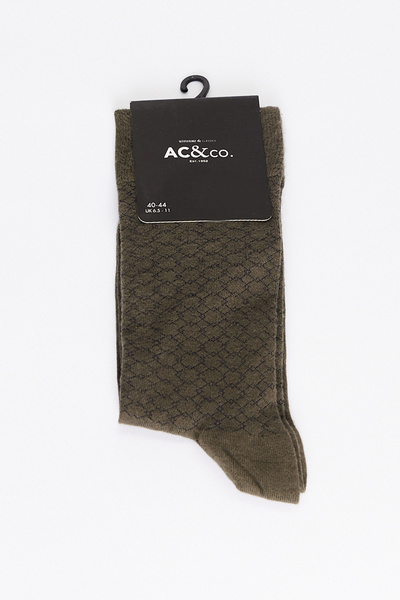 ALTINYILDIZ CLASSICS Ανδρικές μονές κάλτσες με πράσινο-ναυτικό μπλε σχέδιο