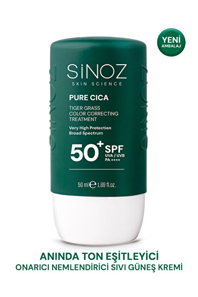 SİNOZ Pure Cica Tiger Grass Anında Ton Eşitleyici Onarıcı Nemlendirici SPF50+...