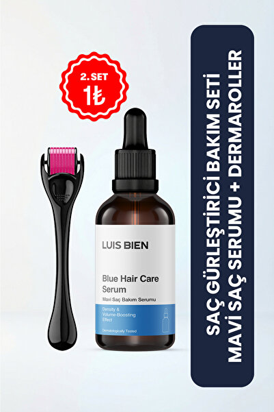 Luis Bien Mavi Saç Bakım Serumu 50 ml + Dermaroller Set