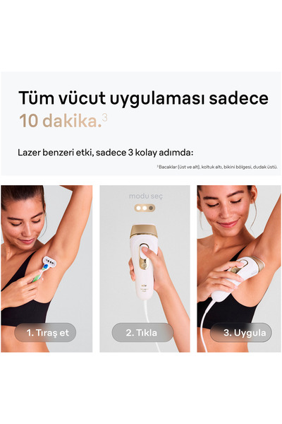 Braun IPL Silk·expert Pro 5, Evde Lazerle Tüy Alma, Mini Yüz Tüy Alma Cihazı, 2 Başlık, PL5146