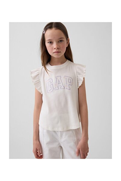 GAP Μπλουζάκι ΚΟΡΙΤΣΙΩΝ ΝΕΟ ΕΚΡΟΥ χρώμα 100% Βαμβάκι Καλύτερο Βαμβάκι (BCI)