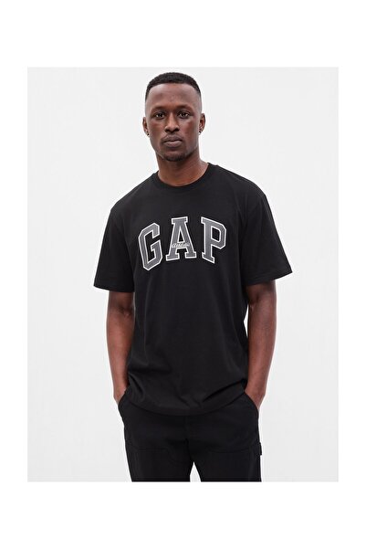GAP T-Shirt Ανδρικό Μέγεθος XXL Μαύρο 100% βαμβάκι