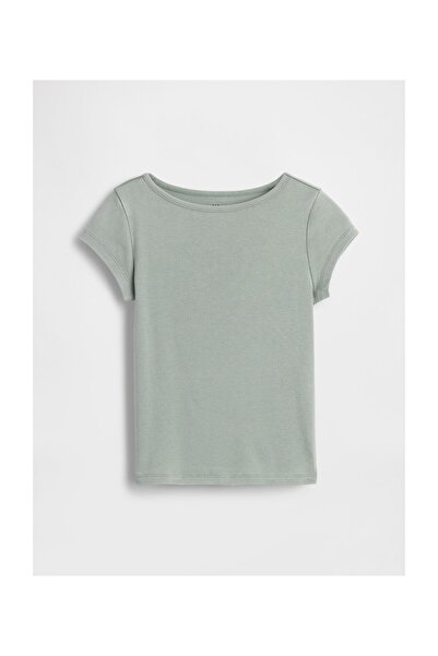 GAP Μπλουζάκι ΚΟΡΙΤΣΙΩΝ Μέγεθος S Χρώμα Sage 100% Βαμβάκι Καλύτερο Βαμβάκι (BCI)