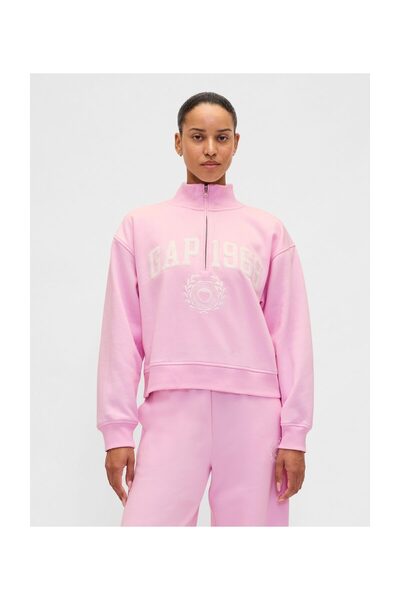 GAP Φούτερ Γυναικείο Μέγεθος XL Χρώμα Ροζ Πριμορί Βαμβάκι 100% Καλύτερο Βαμβά...