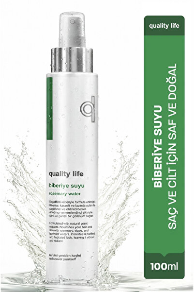 Quality Life Saf Biberiye Suyu Saç Cilt Toniği %100 Doğal Vegan Hızlı Uzatma ...