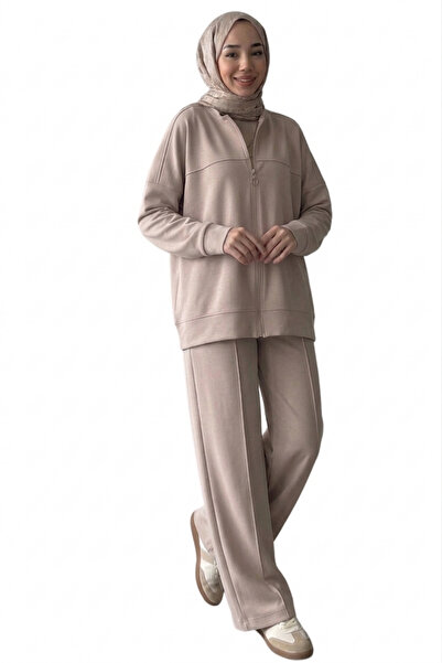 Thiff Hijab Oversize Modal Set with Front Zipper