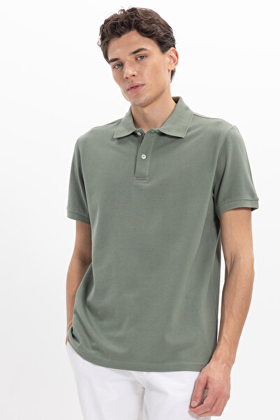 Tudors Ανδρικό μπλουζάκι με κλασική εφαρμογή 100% βαμβακερό μονόχρωμο πράσινο...