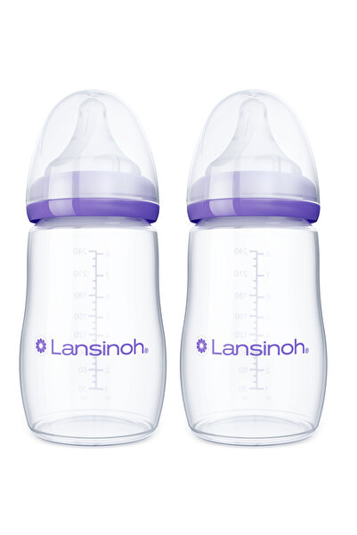 Lansinoh 2 X 240 ml Biberon ve NaturalWave® Biberon Emziği (3 Ay+)