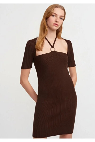 Dilvin Φόρεμα - Καφέ - Σύντομο
