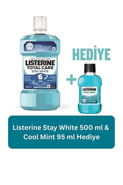 Listerine Stay White 500 ml + Cool Mint 95 ml Hediye