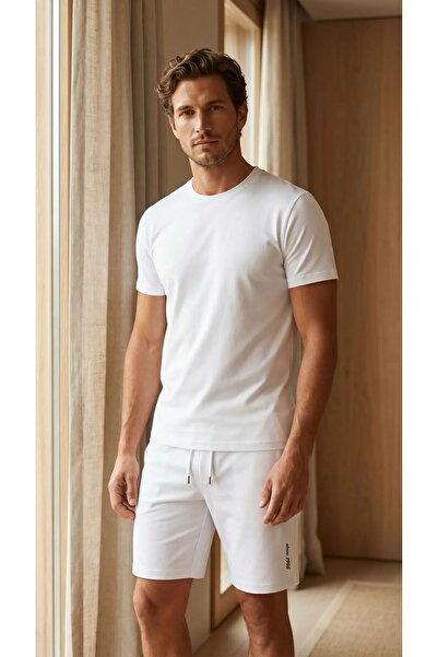 Katia&Bony Ανδρικό κοντομάνικο λευκό μπλουζάκι Modal