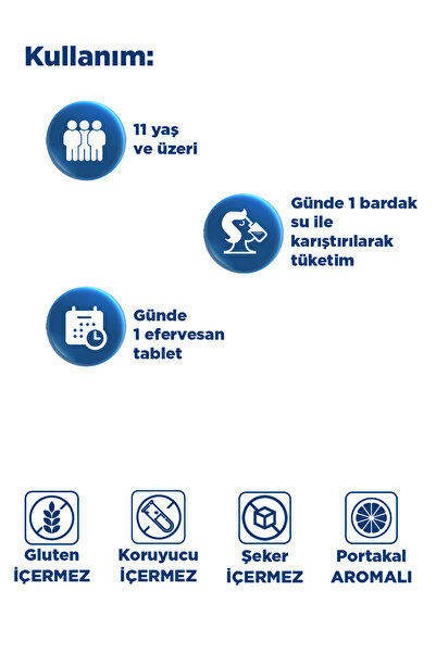 Dynavit Vitamin C & Vitamin D3 & Çinko 15 Efervesan Tablet - Şekersiz Portakal Aromalı - Bağışıklık