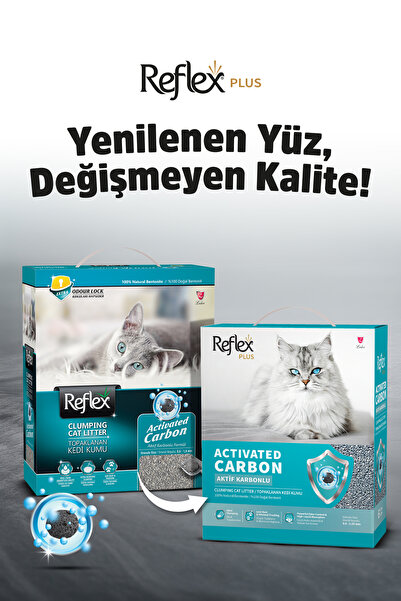 Reflex Plus Aktif Karbonlu Topaklanan Kedi Kumu 10L x 2 Adet